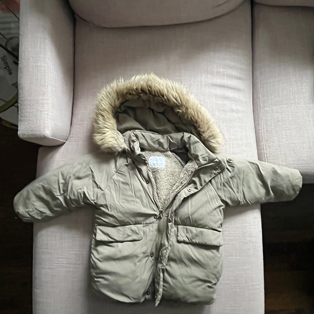 Cozy Tan Hooded Winter Jacket